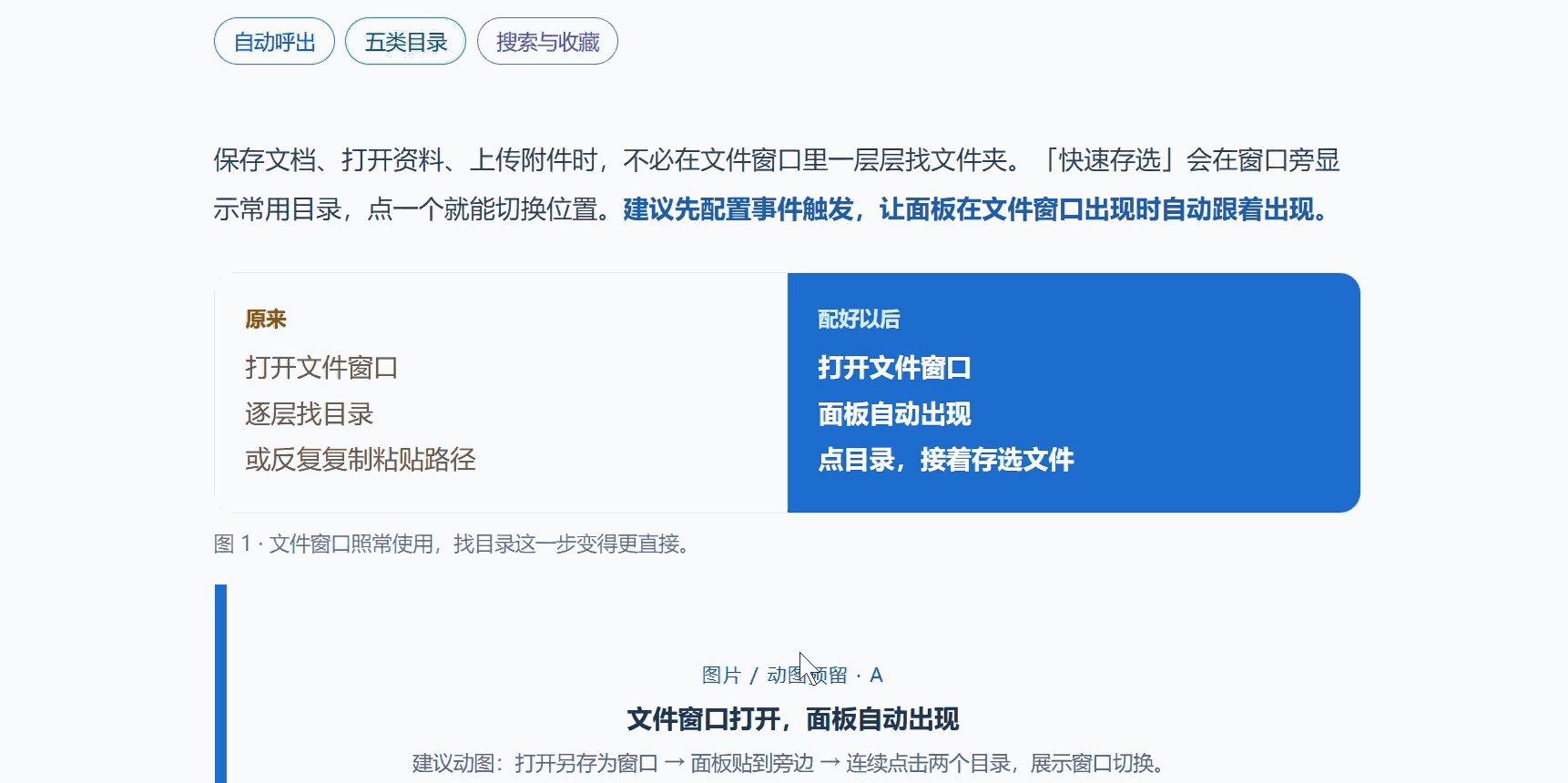 文件窗口打开，面板自动出现
